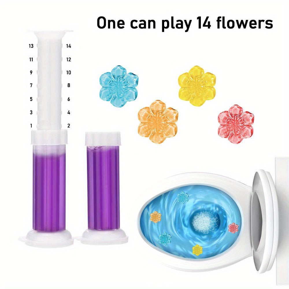 NEW Arrivals 6 PCS Set Flower Toilet Gel Stamp | 6 Packs Toilet Scent Fresheners | Toilet Fresheners Gel Toilet6 Packs Toilet Gel Stamp Bathroom Toilet Accessories
