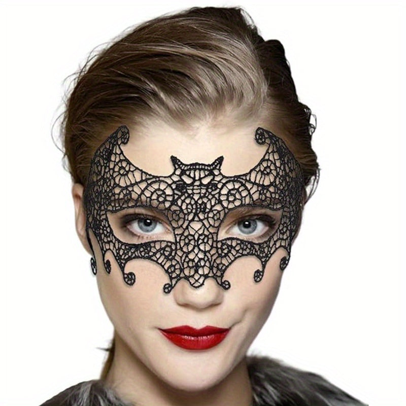 Big Bat Venetian Mask Halloween Sacred Events Lace Masks Black Masquerade Ball Venetian Eye Mask Cosplay Costume Jewelry for Women, Perfect for Room Decor Suitable for Men and Women.