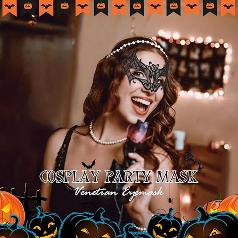Big Bat Venetian Mask Halloween Sacred Events Lace Masks Black Masquerade Ball Venetian Eye Mask Cosplay Costume Jewelry for Women, Perfect for Room Decor Suitable for Men and Women.