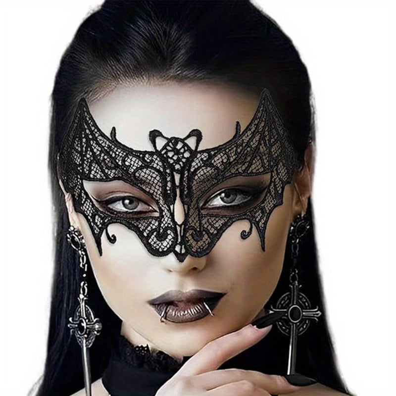 Big Bat Venetian Mask Halloween Sacred Events Lace Masks Black Masquerade Ball Venetian Eye Mask Cosplay Costume Jewelry for Women, Perfect for Room Decor Suitable for Men and Women.
