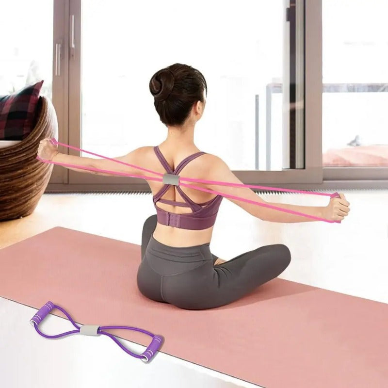 For Home Gym 2 PCS Set Yoga Band Set | EVA Resistance Bands for Sit-Ups and Leg Stretching, Elastic Yoga Sit-Up Pull Rope for Men and Women, Exercise Equipment with Tension Adjuster