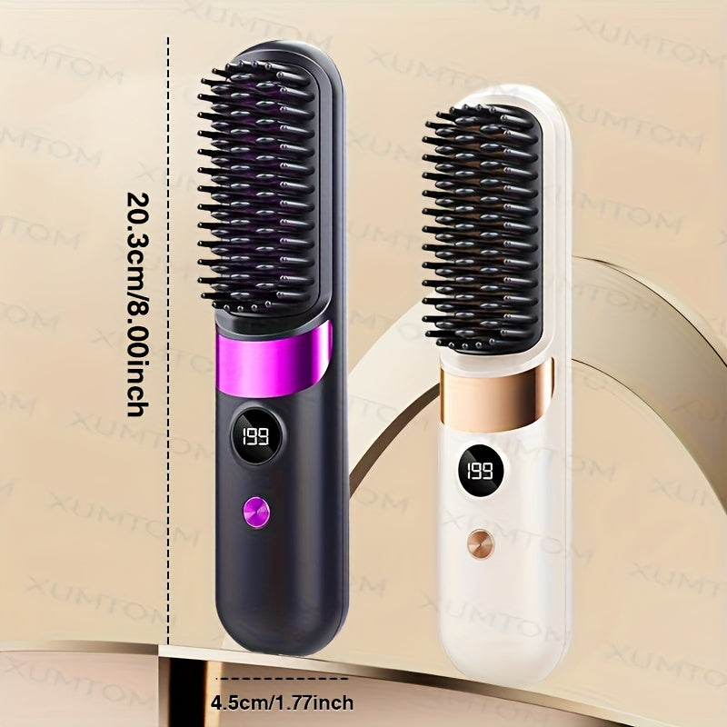 NEW Portable And Wireless Straightener, Quick, Constant Temperature Anti-Scald Design, Smart LED Digital Display, USB Charging, Exquisite And Lightweight, Suitable for Home Travel, an Ideal Gift for Women, Professional Stylin