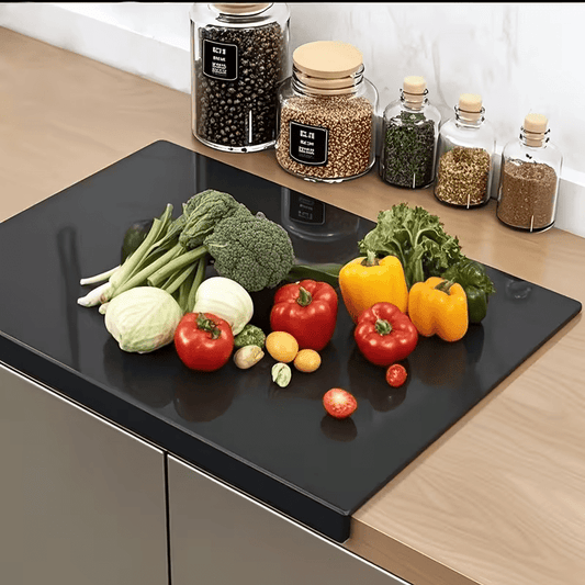 Large Black High-Tenacity Cutting Board, Chopping Board, Non-Slip Acrylic Black Cutting Board, Kitchen Home Restaurant, Countertop Protection Cutting Board, Fruit Cutting Board, Kitchen Utensils, Kitchen Supplies