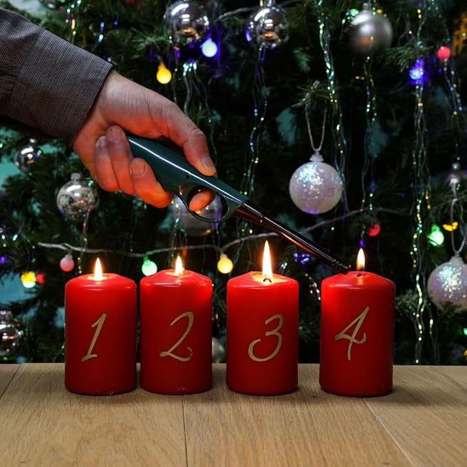 3 PCS Set  Large Refillable BBQ Gas Lighters, Safety Flame, Random Colors, Suitable for Kitchen, Barbecue, Candles, Camping, Cooking, BBQs & Fireworks