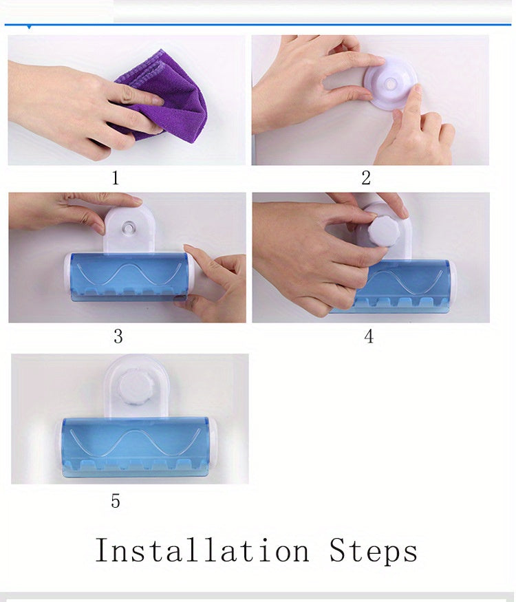 Toothbrush Holder With Suction Cup, Wall Mounted Toothbrush Storage Rack, Toothbrush Storage Organizer, Bathroom Toothbrush Holder With Cover, Bathroom Accessories