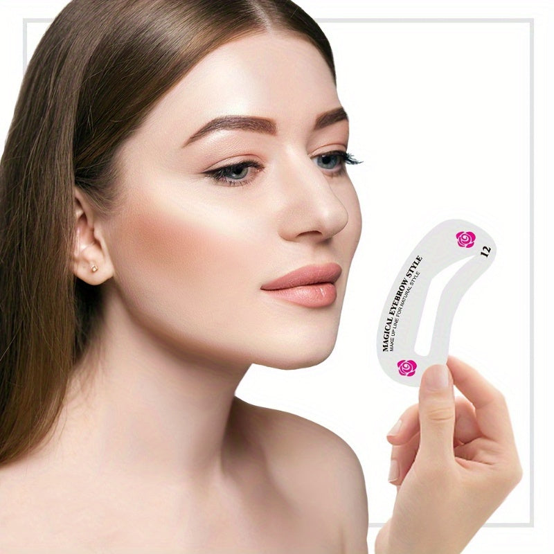 24 PCS/Styles of Eyebrow Cards, Eyebrow Artifact, Eyebrow Shape Cards, Eyebrow Shaping, Eyeliner Cards, Eyebrow Cards, Eyebrow Assistants, Beauty Tools