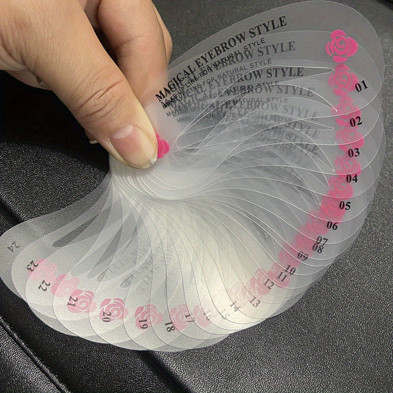 24 PCS/Styles of Eyebrow Cards, Eyebrow Artifact, Eyebrow Shape Cards, Eyebrow Shaping, Eyeliner Cards, Eyebrow Cards, Eyebrow Assistants, Beauty Tools