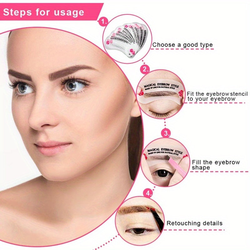 24 PCS/Styles of Eyebrow Cards, Eyebrow Artifact, Eyebrow Shape Cards, Eyebrow Shaping, Eyeliner Cards, Eyebrow Cards, Eyebrow Assistants, Beauty Tools