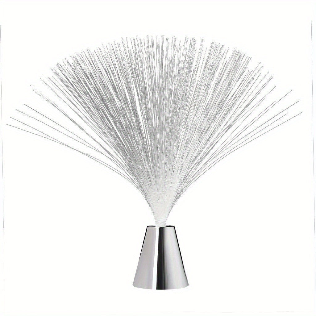 Fiber Optic Lamp - LED Color Changing with Cone-Diamond Base - Battery Powered Calming Mood Bedroom Romantic Night Light Home Lighting Accessories