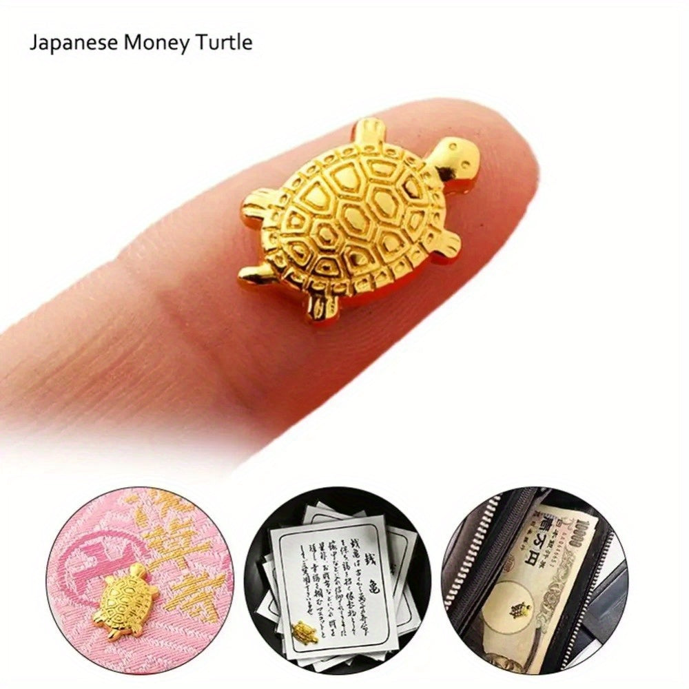3-6PCS Set Authentic Japanese Money Turtle Pendant - Asakusa Temple Inspired, Gold Plated Alloy for Wealth & Longevity, Perfect for Home Decor & Good Fortune Gifts Collectible Buildings & Accessories, Longevity Charm, Lucky G