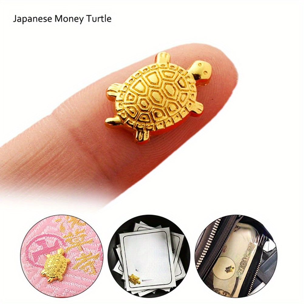 3-6PCS Set Authentic Japanese Money Turtle Pendant - Asakusa Temple Inspired, Gold Plated Alloy for Wealth & Longevity, Perfect for Home Decor & Good Fortune Gifts Collectible Buildings & Accessories, Longevity Charm, Lucky G