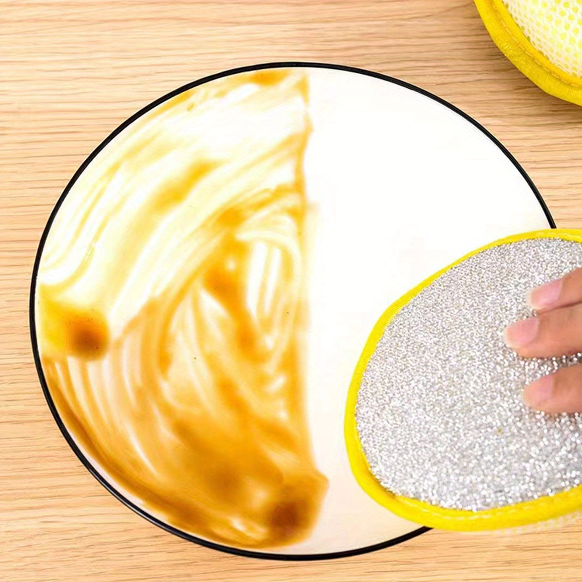 12 PCS Set Double-Sided Magic Dishwashing Sponge Brush - Pot And Dish Cleaner with Stain Eliminating Power - Durable, Absorbent Kitchen Cleaning Towel for Grease-Free Foaming Surfaces