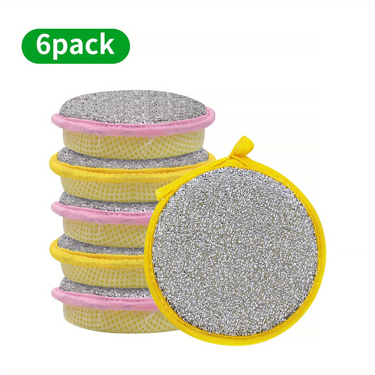 12 PCS Set Double-Sided Magic Dishwashing Sponge Brush - Pot And Dish Cleaner with Stain Eliminating Power - Durable, Absorbent Kitchen Cleaning Towel for Grease-Free Foaming Surfaces