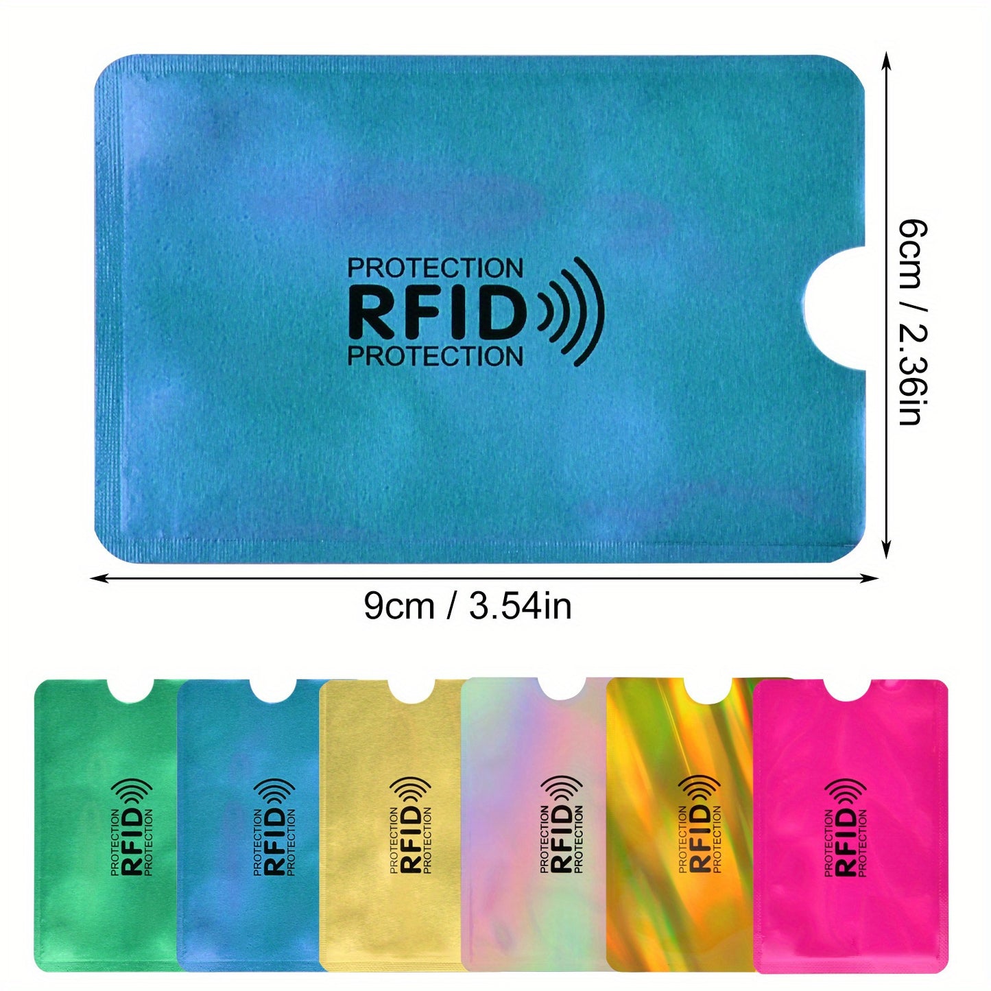 NEW 6 PCS Set RFID Shielding Card Holders, Theft-Resistant Sleeves for ID And Credit Cards Personal Security Accessories Protection Safety Tool Sets