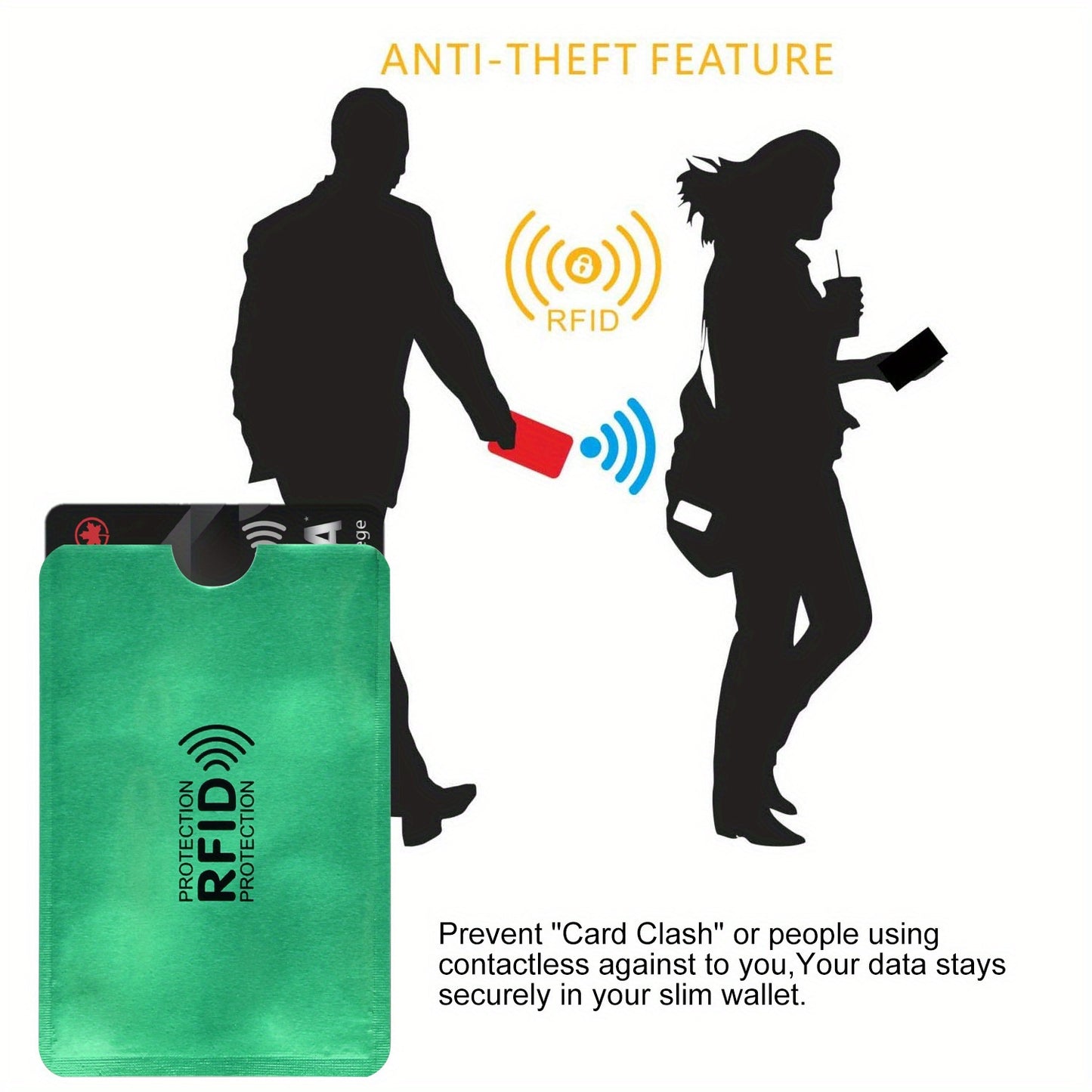 NEW 6 PCS Set RFID Shielding Card Holders, Theft-Resistant Sleeves for ID And Credit Cards Personal Security Accessories Protection Safety Tool Sets