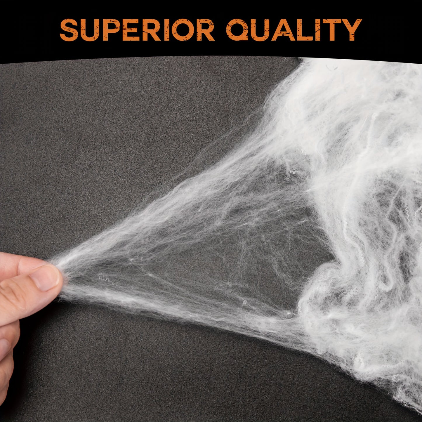 200 Sqft Spider Webs Halloween Decorations with 10 Fake Spiders - Super Stretch Cobwebs, Durable Fabric Indoor/Outdoor Party Supplies for Halloween, Day of the Dead