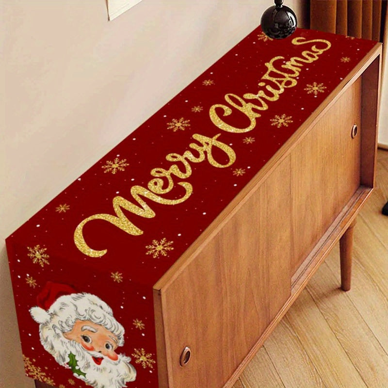 NEW Christmas, Festive Santa Claus Christmas Table Runner - Perfect for Holiday Dining and Home Decor, Indoor/Outdoor Party Decoration, Christmas Decor