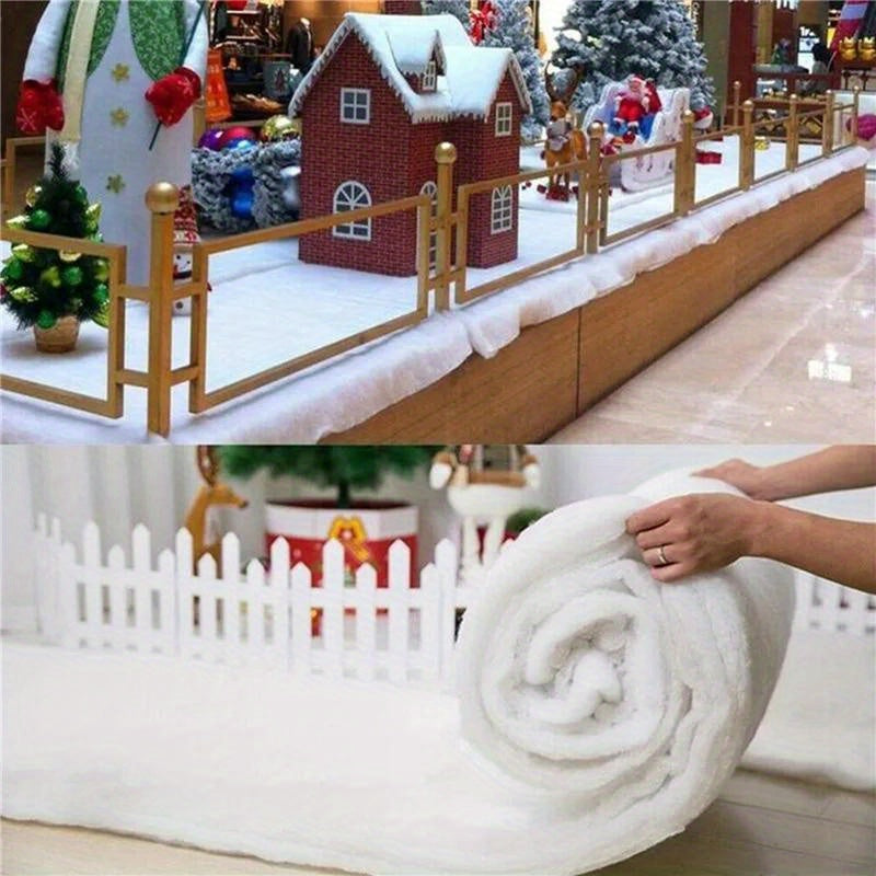 NEW Arrivals Artificial Snow Roll -Party Decoration, Christmas New Year Eve Party Table Mat, Table Decoration, White Photo Background
