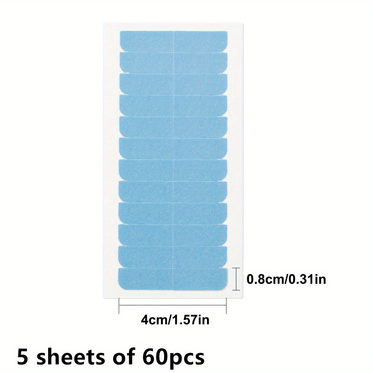 60pcs Ultra-Durable Waterproof Wig Extensions - Sweat-Defying Blue Glue Strips with Biocompatible Tape for Seamless, Trackless Hair Fusion - Advanced Hair Replacement SolutionHair Extension Tape Waterproof And Sweat Resistant