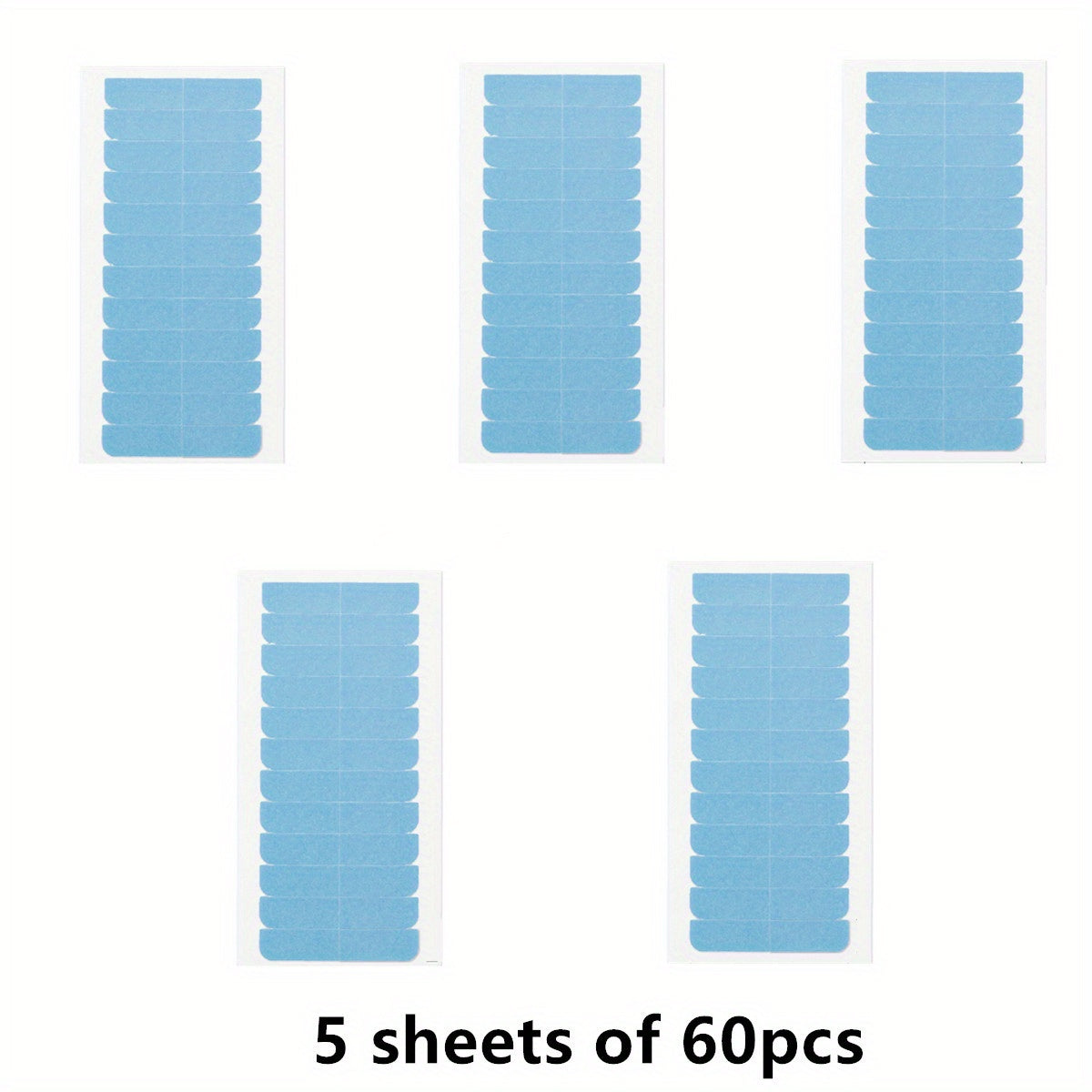 60pcs Ultra-Durable Waterproof Wig Extensions - Sweat-Defying Blue Glue Strips with Biocompatible Tape for Seamless, Trackless Hair Fusion - Advanced Hair Replacement SolutionHair Extension Tape Waterproof And Sweat Resistant