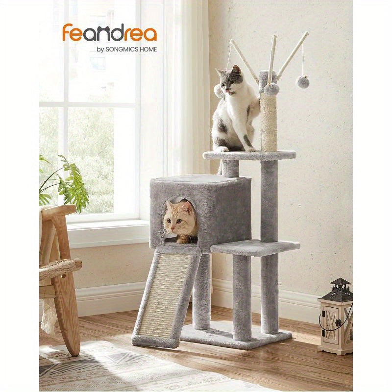 Cat Tree Tower,  for Indoor Cats, Kittens Tall Cat Tree Large Climbing Tower Kitten Scratching Post Condo Activity Centre Pets Toys