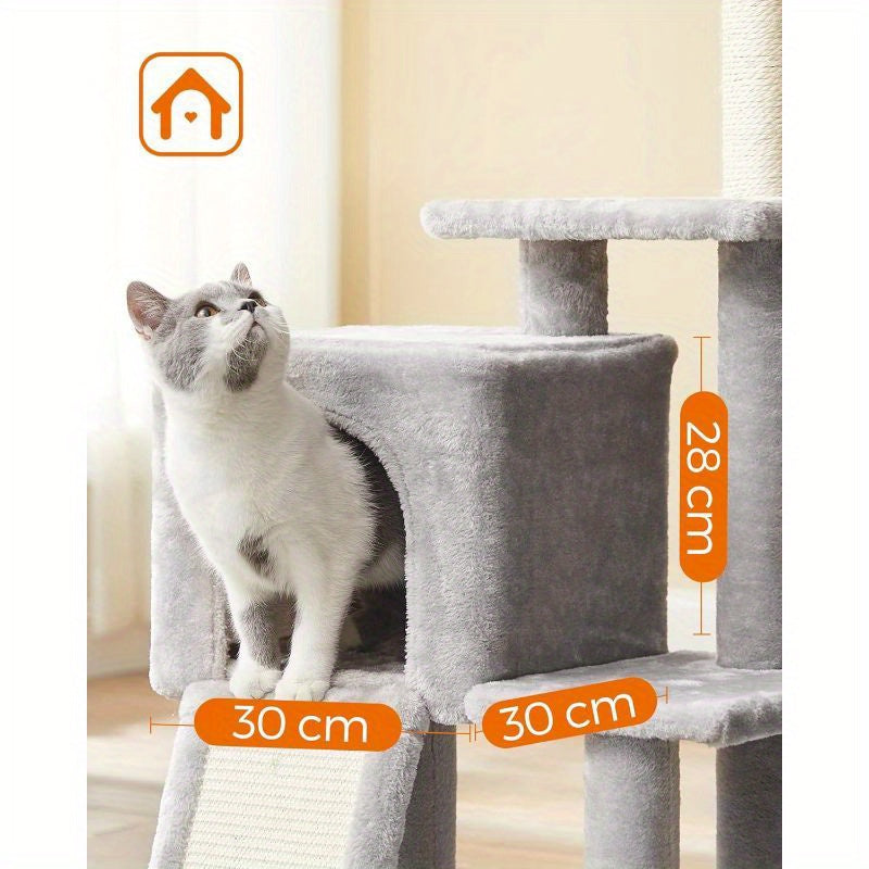 Cat Tree Tower,  for Indoor Cats, Kittens Tall Cat Tree Large Climbing Tower Kitten Scratching Post Condo Activity Centre Pets Toys