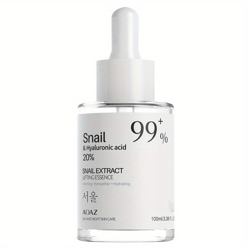 100ml 3.38Oz/ 99% Snail Mucin Hydrating Serum for Facial Care, Enriched with Collagen, Hyaluronic Acid, And Vitamin E, Provides Deep Moisture And Firms The Skin Using Plant Squalane