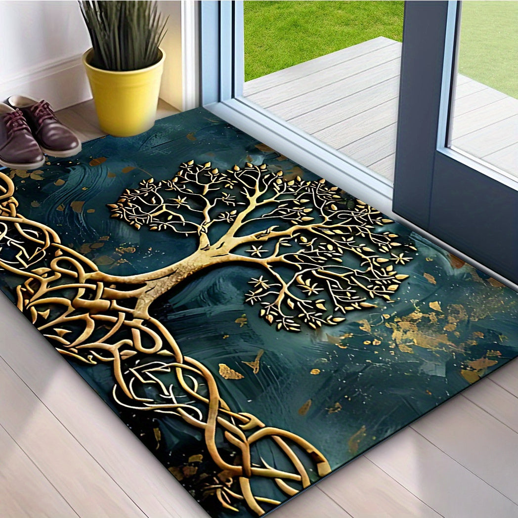 *TREE OF LIFE* Welcome Mat - Non-Slip, Washable Entrance Mat for Home Decor | Perfect for Living Room, Bedroom, Laundry | Durable & Versatile
