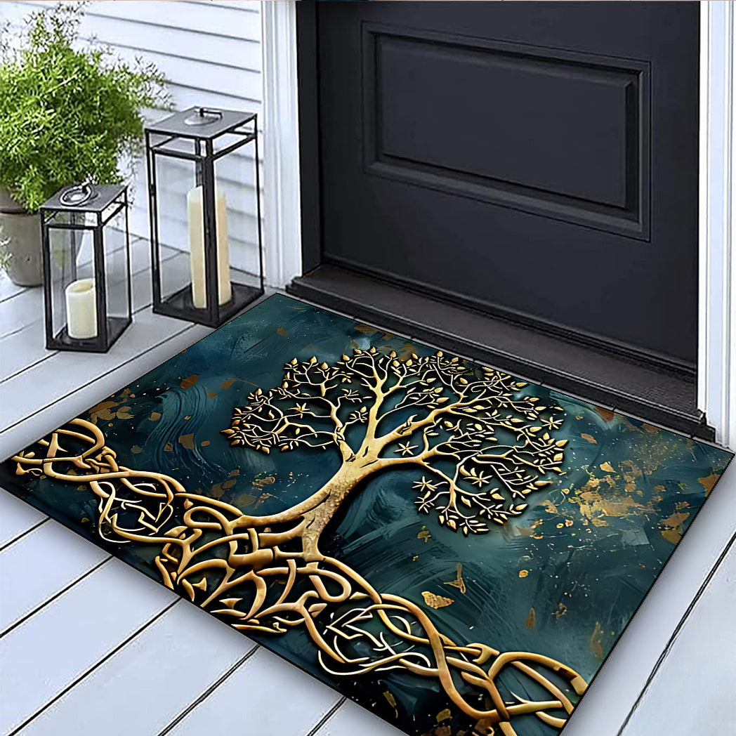 *TREE OF LIFE* Welcome Mat - Non-Slip, Washable Entrance Mat for Home Decor | Perfect for Living Room, Bedroom, Laundry | Durable & Versatile