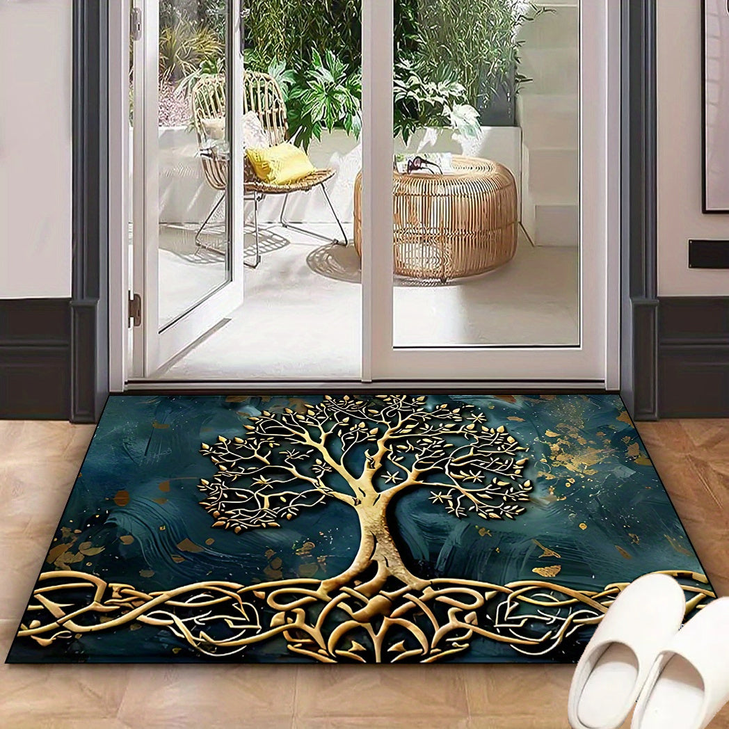 *TREE OF LIFE* Welcome Mat - Non-Slip, Washable Entrance Mat for Home Decor | Perfect for Living Room, Bedroom, Laundry | Durable & Versatile