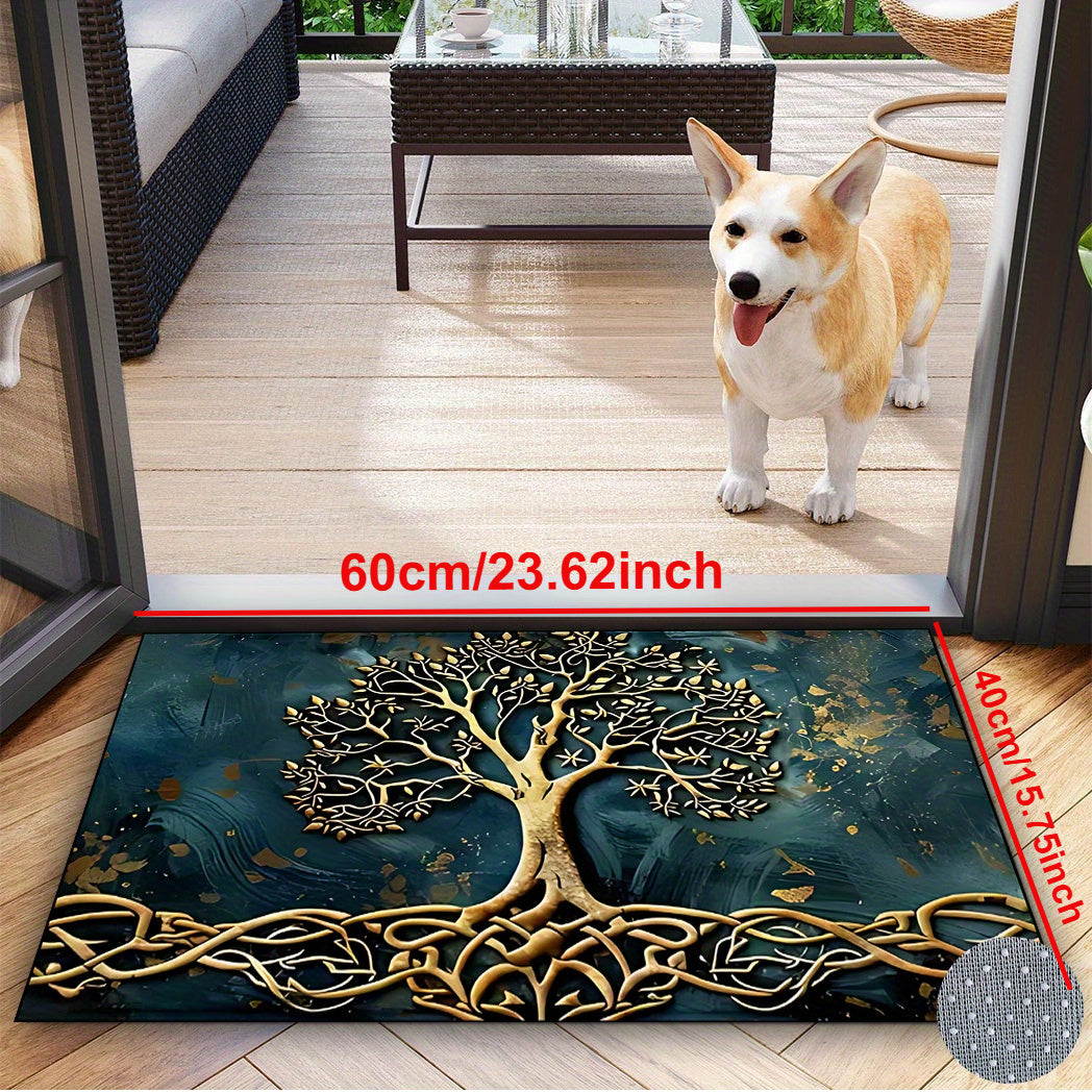 *TREE OF LIFE* Welcome Mat - Non-Slip, Washable Entrance Mat for Home Decor | Perfect for Living Room, Bedroom, Laundry | Durable & Versatile