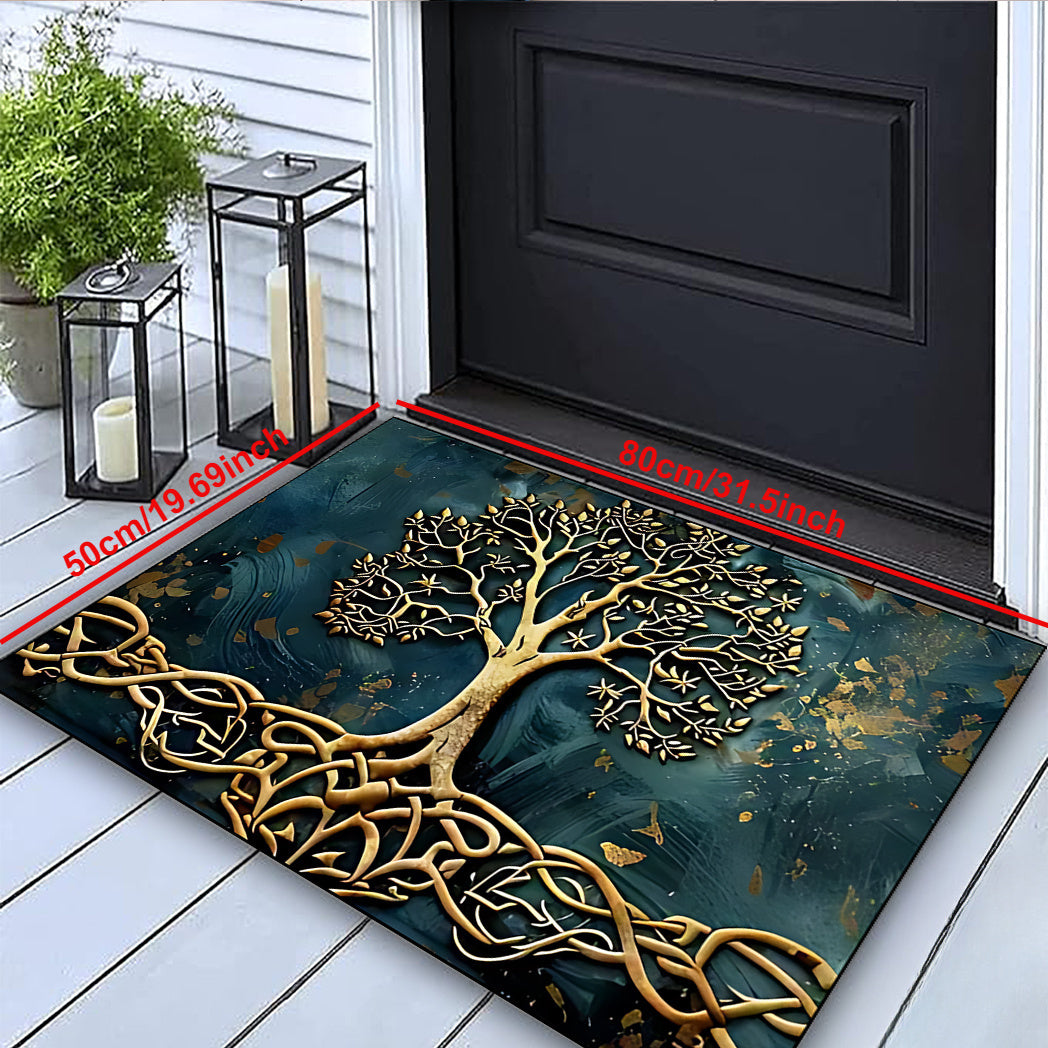 *TREE OF LIFE* Welcome Mat - Non-Slip, Washable Entrance Mat for Home Decor | Perfect for Living Room, Bedroom, Laundry | Durable & Versatile