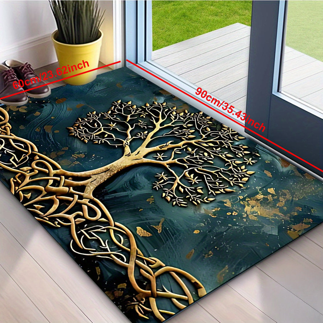*TREE OF LIFE* Welcome Mat - Non-Slip, Washable Entrance Mat for Home Decor | Perfect for Living Room, Bedroom, Laundry | Durable & Versatile