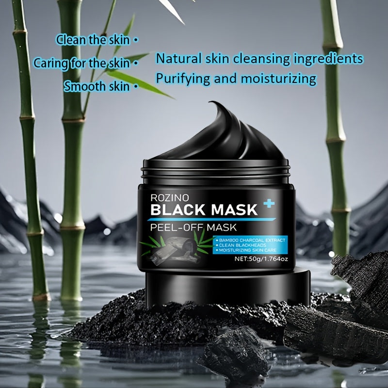 Bamboo Charcoal Instant Cleansing & Long-Lasting Oil Control: Off Mask 50g. Formulated with Jojoba Oil, Lemongrass, and Other Skincare Ingredients for Powerful Absorption. Dries Quickly Upon Application, Instantly Cleanses Po