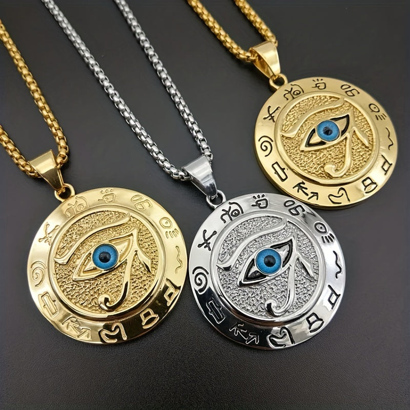 NEW Arrivals Ancient Egyptian The Eye of Horus Pendant Necklace Hip Hop Women Men's Accessory The Eye Of Horus Eagle Head God Eye Necklace Jewelry Accessories