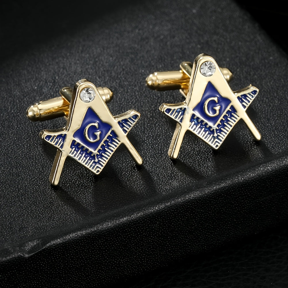 1 Set of 3pcs Men's Gift Novelty Styling Accessories Set, Men's Clothing Decorative Brooch, Cufflinks, and Tie Clip Set