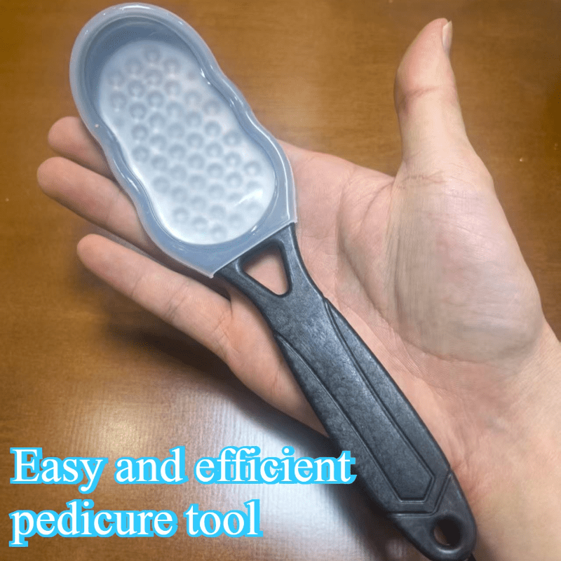 1pc Professional Stainless Steel-like Foot Remover Tool - Heavy-Duty Plastic & Steel Blade with Splash Guard, Ergonomic Handle & /Shedding Collector - Painless Exfoliating Device for Home Pedicure/E-spa, Manicure Care