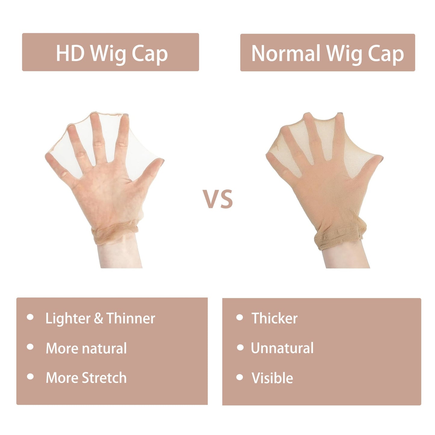 2pcs Invisible Wig Caps Ultra Soft Breathable Stretchable Neutral Nude Quality Wig Caps for Comfortable Wear Perfect for Hair Styles and Creative Looks