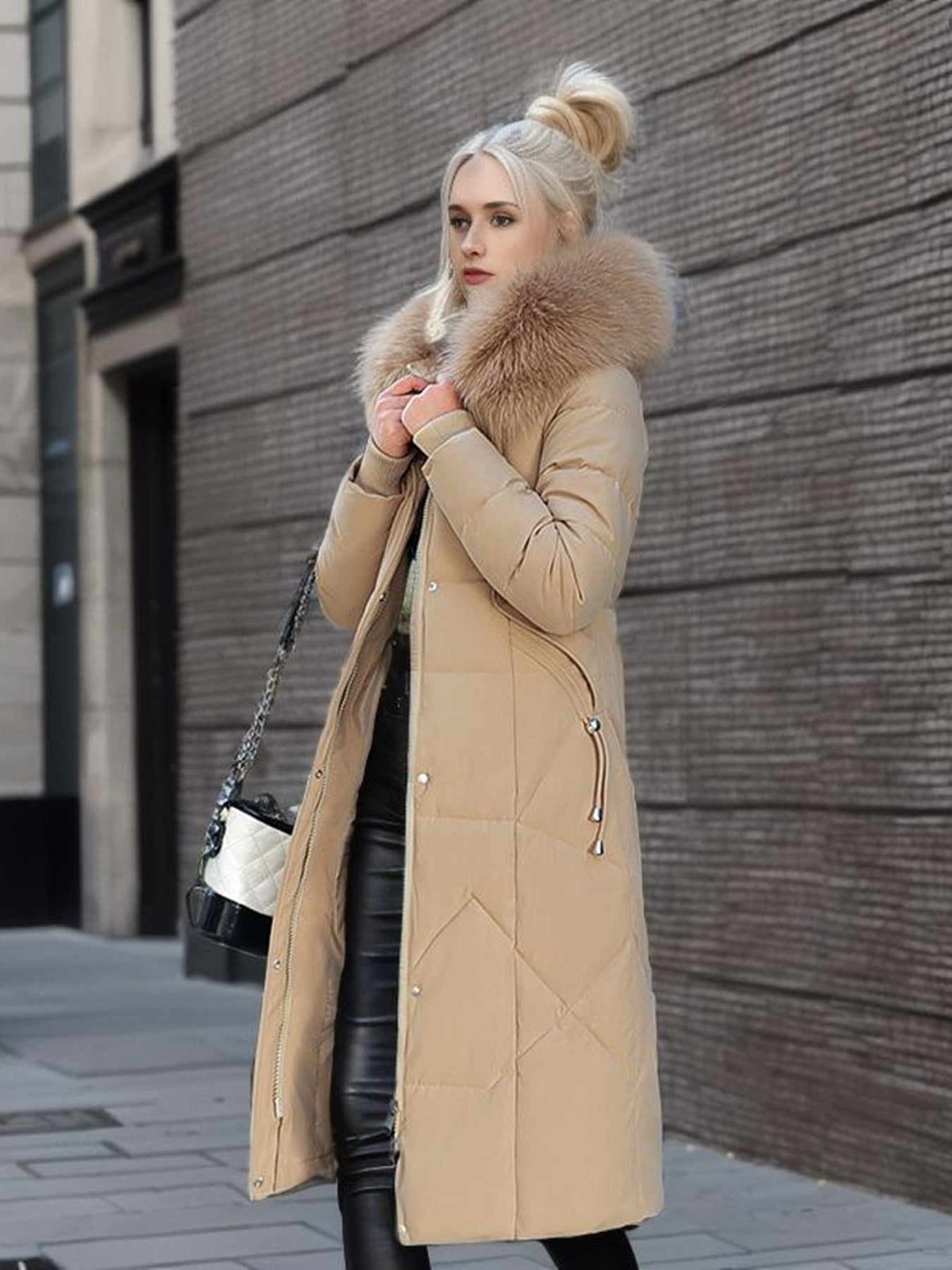 New  5 Colors Women's Heavyweight Longline Parka Coat - Oversized Fit, Hooded, Multi-Button Front, Pockets, Work-Ready Winter Jacket UK Warehouses Supplies