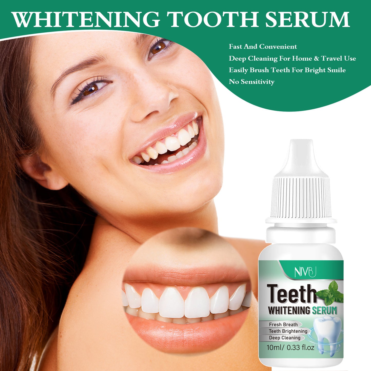 3 Days Teeth Serum, Dual-action Formula, Fresh Mint-Flavored, Fast Cleans Dirt on Tooth Surfaces, Freshens Breath, Deeply Cleanses the Oral, Completely Care to Tooth, Teeth Brightening, Gift for Girlfriend