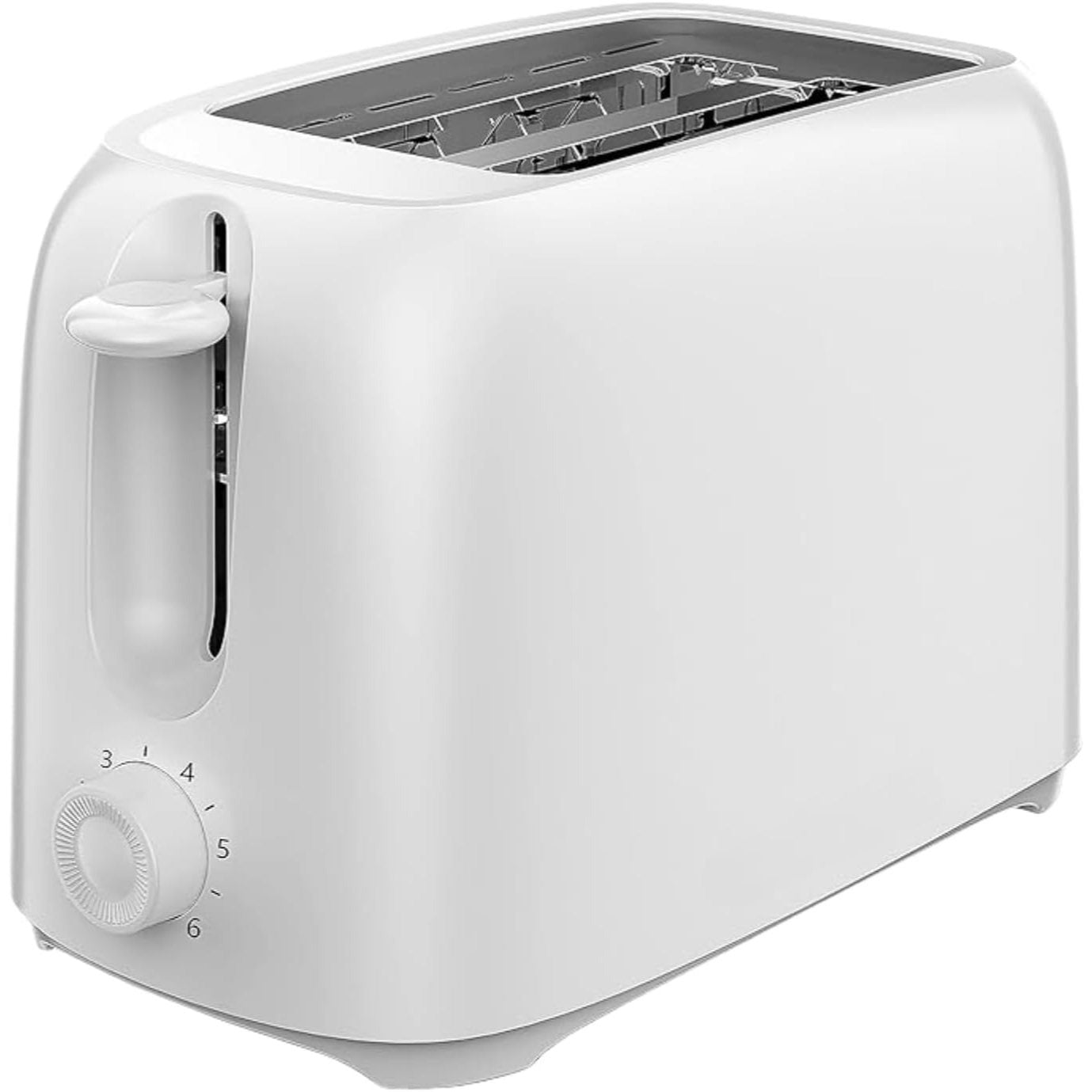 2 PCS Set Kettle & 2 Slice Bread Toaster Kitchen Combo Set | 2200W 1.7L Cordless Jug Kettle Boil Dry Protection & Auto Shut Off | 650W 6 Level with Browning Control & Crumb Tray (Black/White)