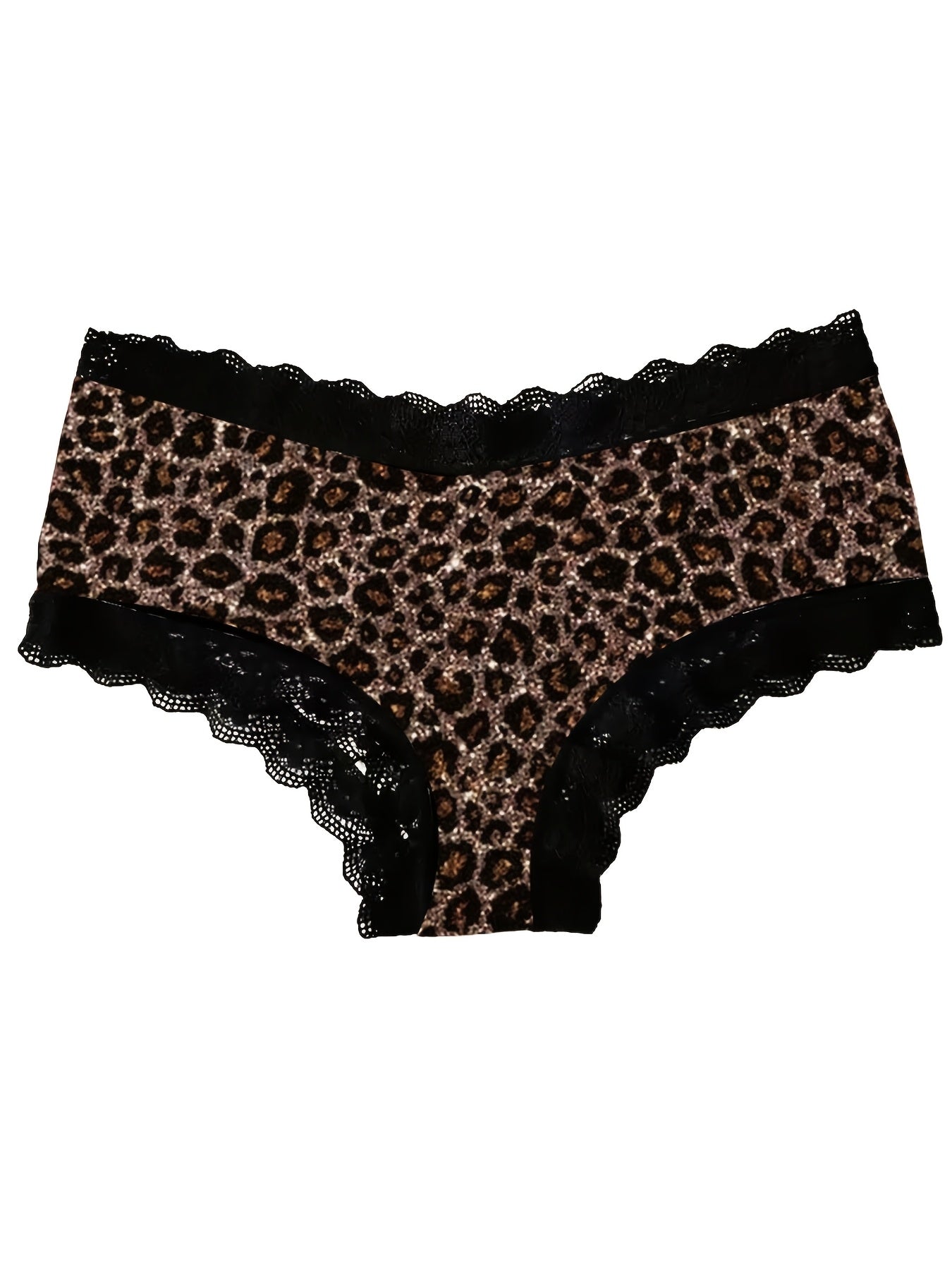 8 PCS Set Random Women's Panties Featuring Sexy Leopard  And Lace Trim, Perfect for Ladies Underwear Sets Lingerie Apparel Supplies