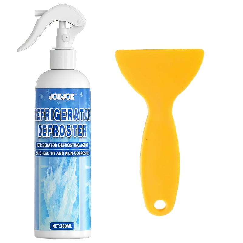 200ml + Shovel Large Capacity Quick Melt Ice Remover for Refrigerators, Defrosting Freezers  - 5-6 Minute Fast Ice Removal with No Residue, Ideal for Home and Cars Use
