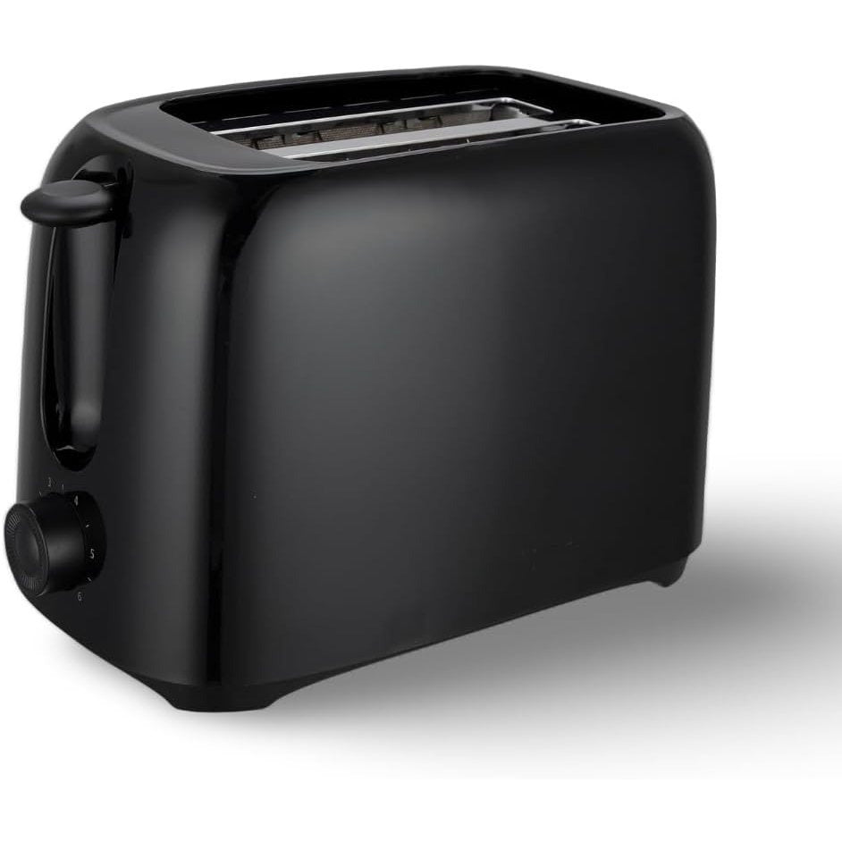 2 PCS Set Kettle & 2 Slice Bread Toaster Kitchen Combo Set | 2200W 1.7L Cordless Jug Kettle Boil Dry Protection & Auto Shut Off | 650W 6 Level with Browning Control & Crumb Tray (Black/White)