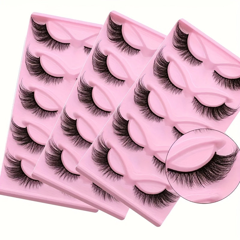 15 Pairs/3 Boxes of Cat-Eye False Eyelashes, Featuring Natural, Thick, And Dramatic Lashes. Made from 3D Synthetic Mink Material for Comfort, Reusable, with an Elongated Design at The Outer Corners for a Fox-Eye Effect
