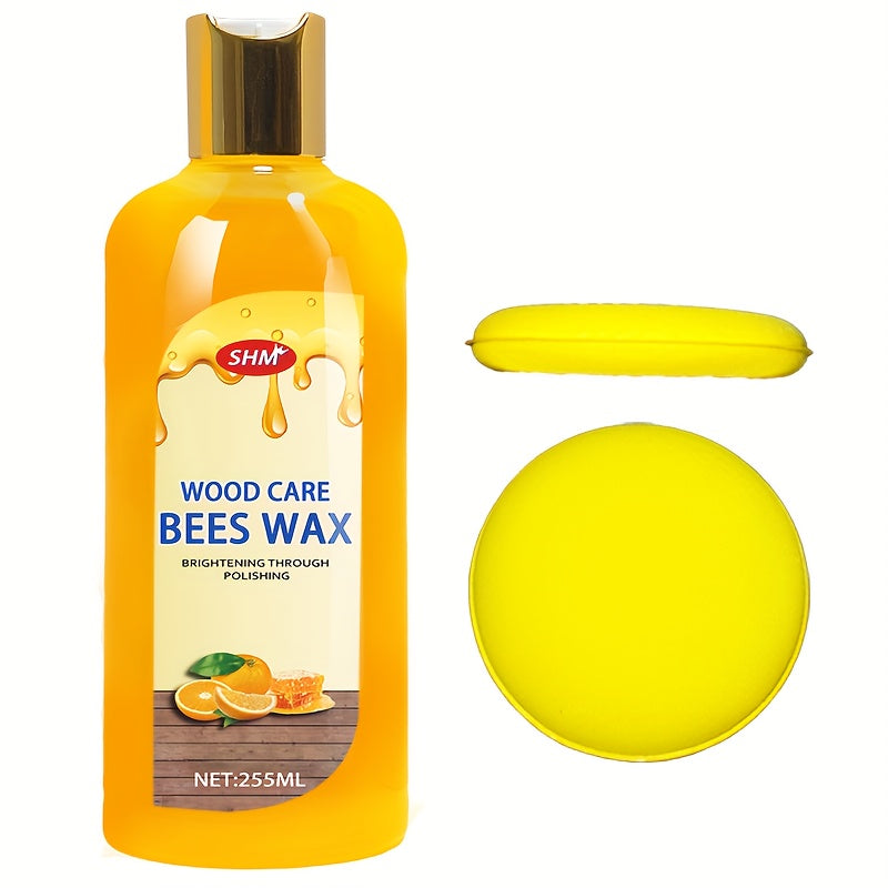 8.62oz Scented Beeswax Essential Oil Furniture Polish & Floor Wax - Orange Wood Cleaner, Restorer & Protector with Natural Beeswax Formula for Wood Floors & Furniture - Safe, Non-Toxic Maintenance, Wood Floor Cleaner, Home Ma