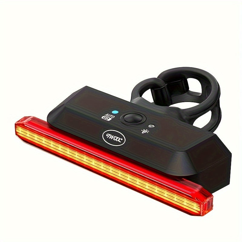 NEW Bike Tail Light, USB-C Rechargeable 30H Runtime Ultra Bright LED Bike Rear Light with Smart Brake, IPX5 Light, 6 Modes, USB Cable Included, 36V Compatible for Mountain/Road ( Post Mounted)