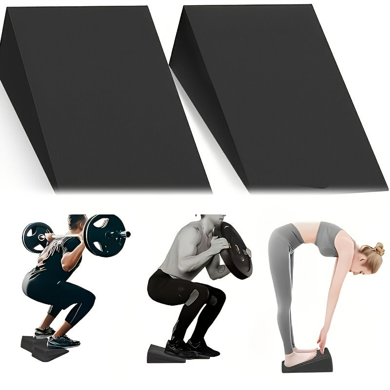 2 PCS Set Women's Squat Training Wedge Blocks Yoga Bricks, Suitable for Gym Squat Posture Correction Training / Yoga Balance Pose Auxiliary Practice / Post-Workout Calf Muscle Recovery Stretching, Essential Tool for Weightlif