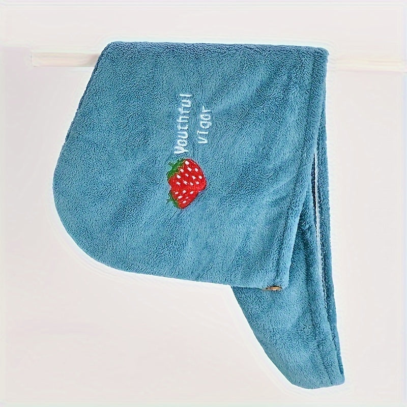 Magic Microfiber Hair Drying Towel - Quick-Dry Super Absorbent Shower Cap & Turban, Soft Polyester Bath Hat with Button Closure, Multi-Color Options Women Hair Care Accessories