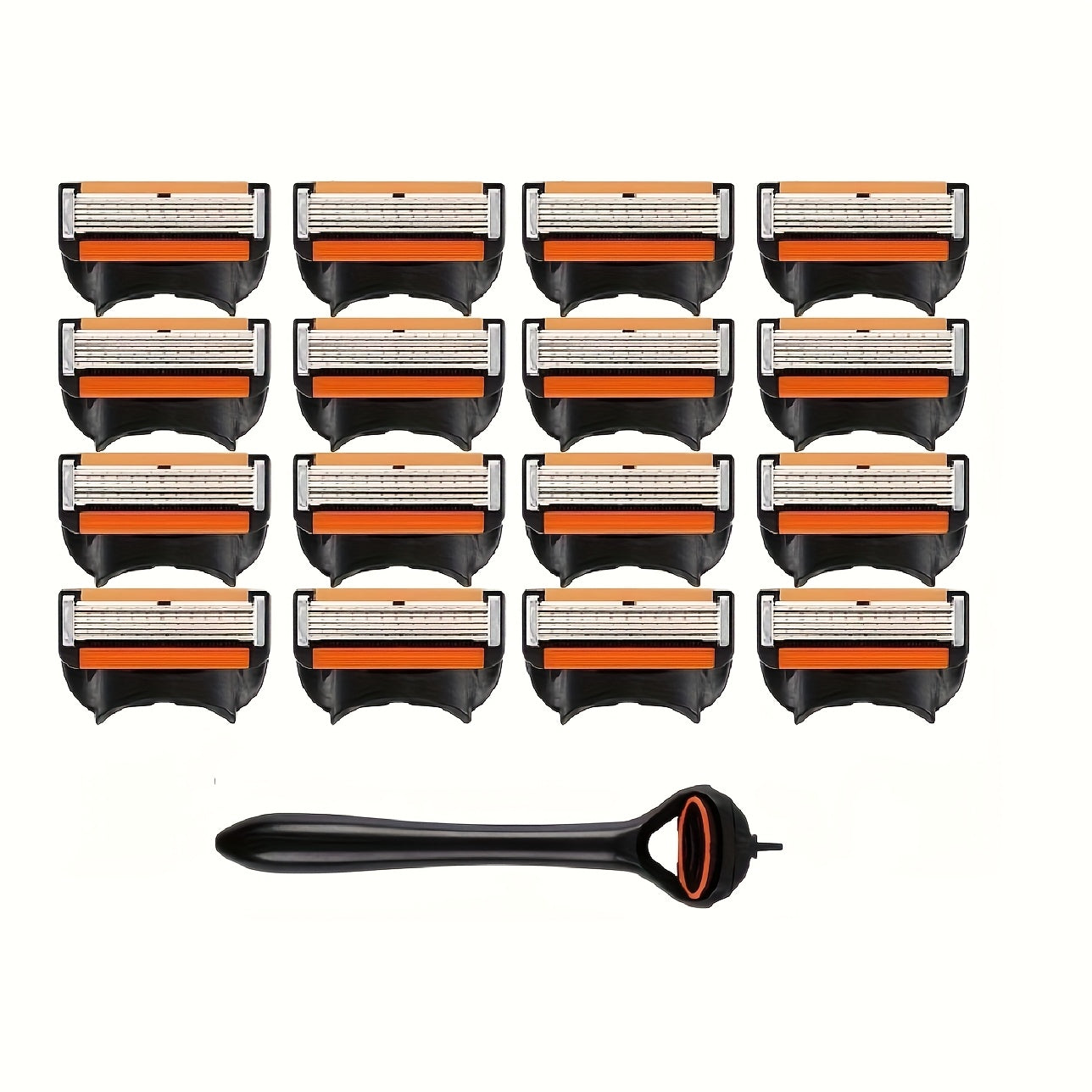 Disposable Razors for Men, Manual Shaving Kit with Refillable Metal Blades Featuring 6 Layers for Grooming Beards And Mustaches - Designed for Easy Use And Cleaning for a Smooth Shave